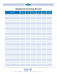 Equipment Inventory Record
