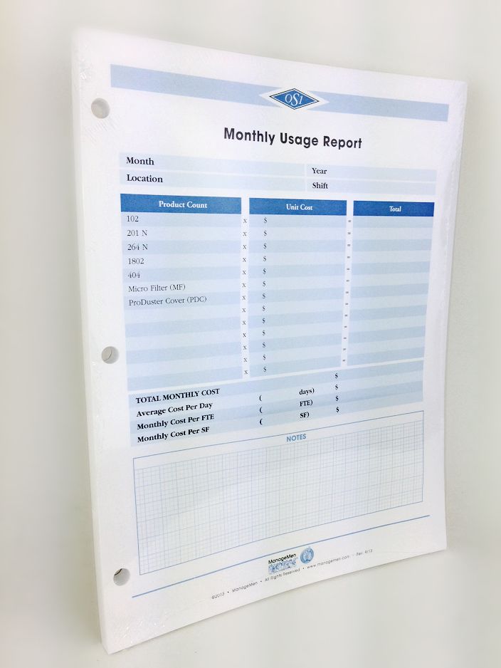 Monthly Usage Report Forms