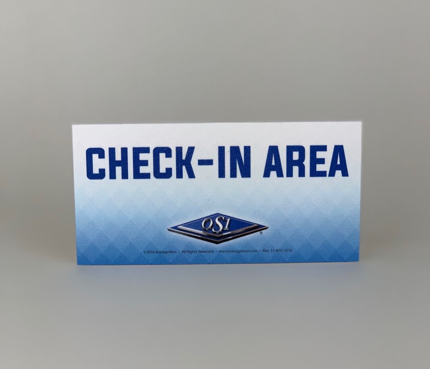 Check-in Area Signs – (OS1) Store