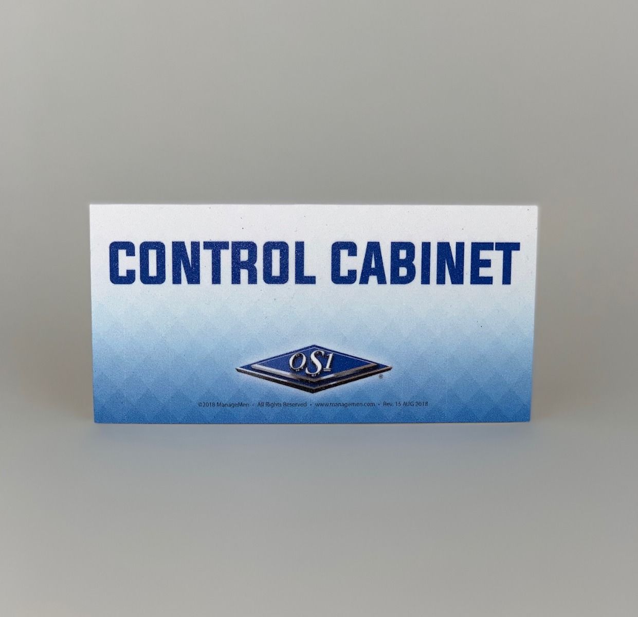 Control Cabinet Signs – (OS1) Store