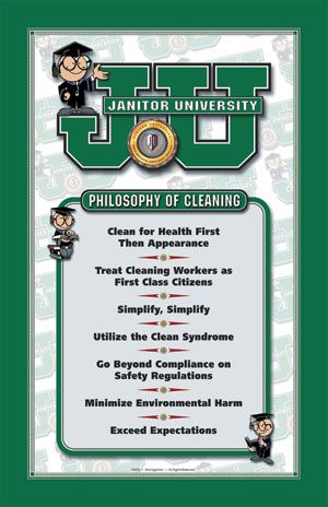 Large Philosophy of Cleaning Poster