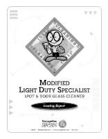 Modified Light Duty Specialist - Spot & Door Glass Cleaner
